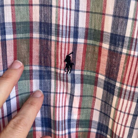 Ralph Lauren Men's Button Down Short Sleeve Shirt Plaid Size L - Picture 4 of 5